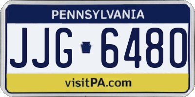 PA license plate JJG6480
