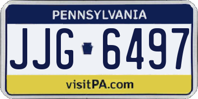 PA license plate JJG6497