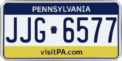PA license plate JJG6577