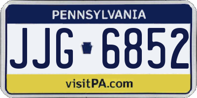PA license plate JJG6852