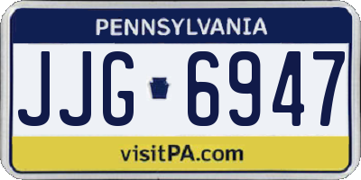 PA license plate JJG6947