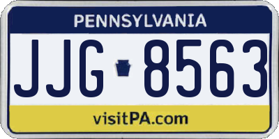 PA license plate JJG8563