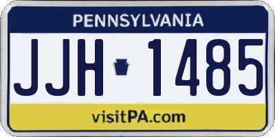 PA license plate JJH1485