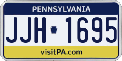 PA license plate JJH1695