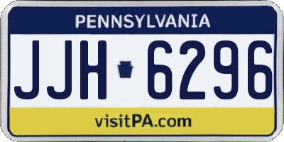 PA license plate JJH6296