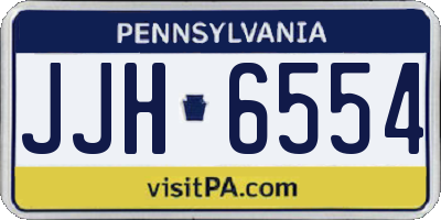 PA license plate JJH6554