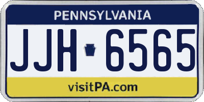 PA license plate JJH6565