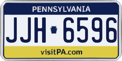 PA license plate JJH6596