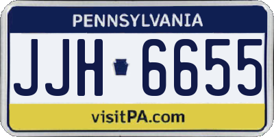 PA license plate JJH6655