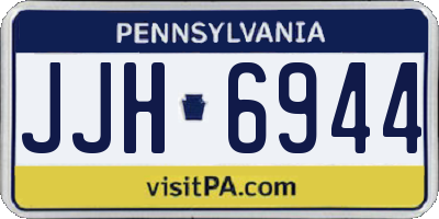 PA license plate JJH6944