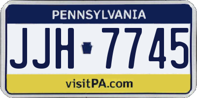 PA license plate JJH7745