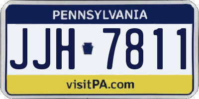 PA license plate JJH7811
