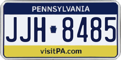 PA license plate JJH8485