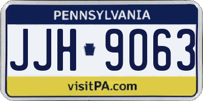 PA license plate JJH9063