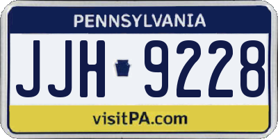 PA license plate JJH9228