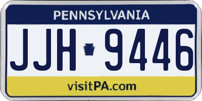 PA license plate JJH9446