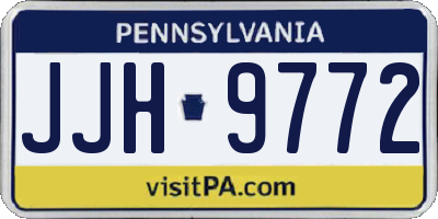 PA license plate JJH9772