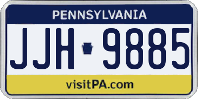 PA license plate JJH9885