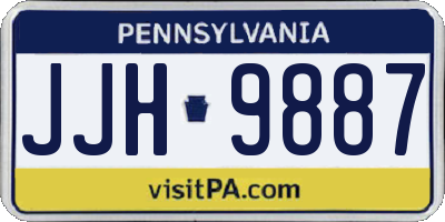 PA license plate JJH9887