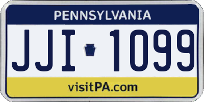 PA license plate JJI1099