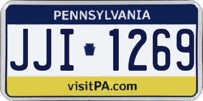 PA license plate JJI1269