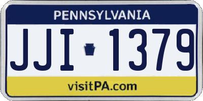 PA license plate JJI1379