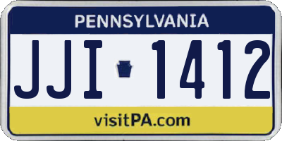 PA license plate JJI1412