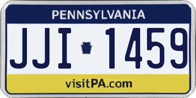 PA license plate JJI1459