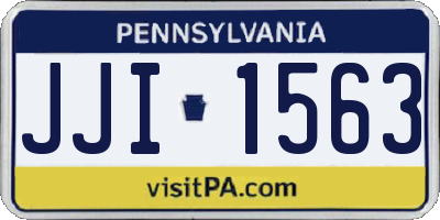 PA license plate JJI1563
