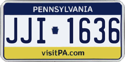 PA license plate JJI1636