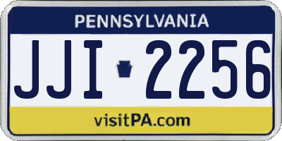 PA license plate JJI2256
