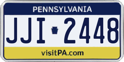 PA license plate JJI2448