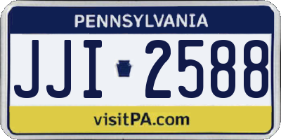 PA license plate JJI2588