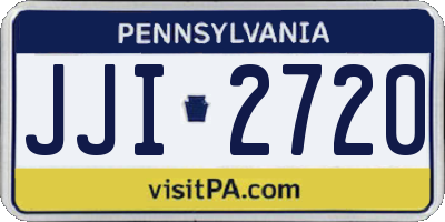 PA license plate JJI2720