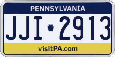 PA license plate JJI2913