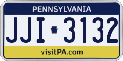 PA license plate JJI3132