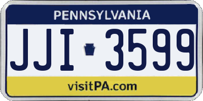 PA license plate JJI3599