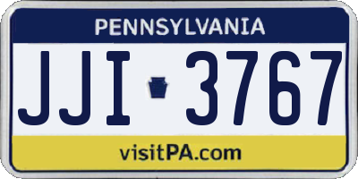 PA license plate JJI3767