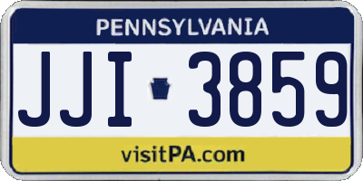 PA license plate JJI3859