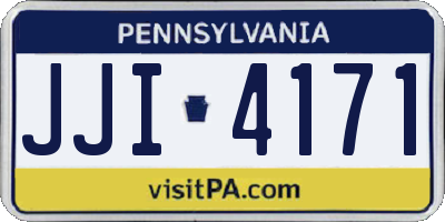 PA license plate JJI4171