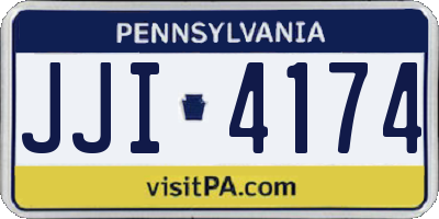 PA license plate JJI4174