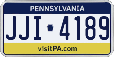 PA license plate JJI4189