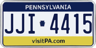 PA license plate JJI4415