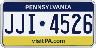 PA license plate JJI4526