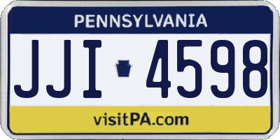 PA license plate JJI4598