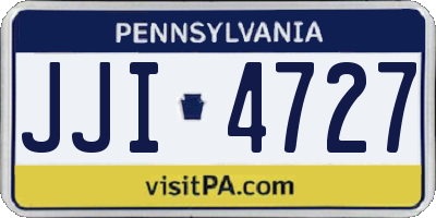 PA license plate JJI4727