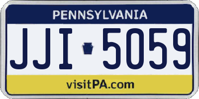 PA license plate JJI5059