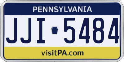 PA license plate JJI5484
