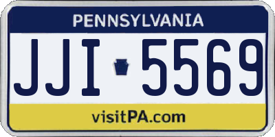 PA license plate JJI5569