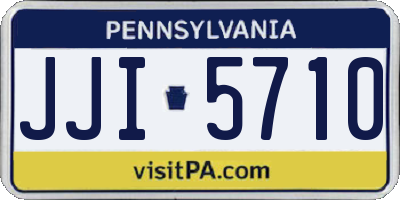 PA license plate JJI5710